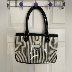 Harrod’s of London Vinyl Striped Tote